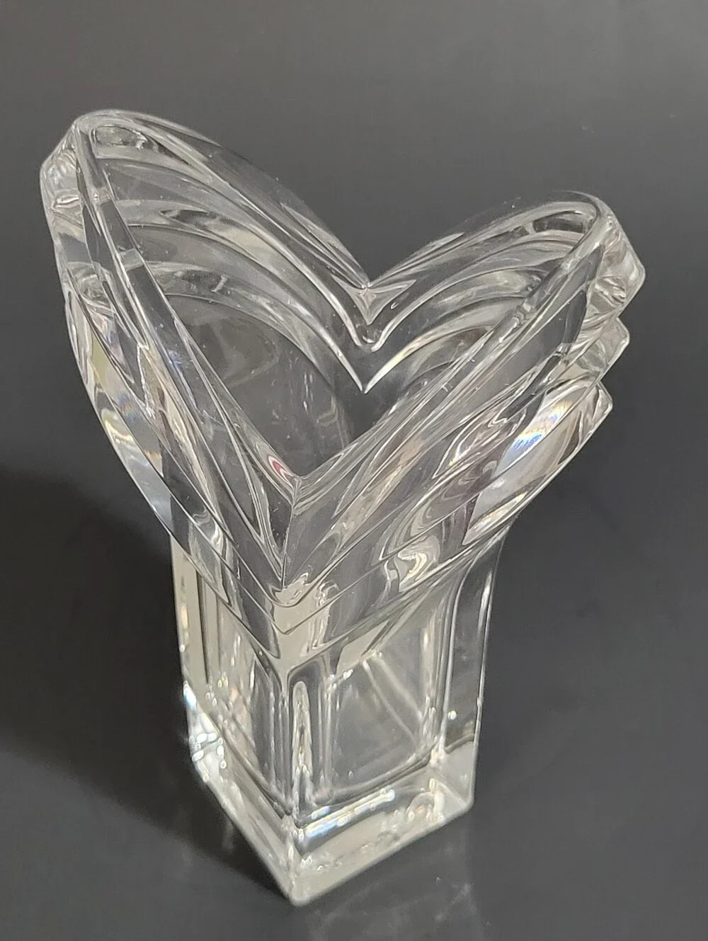 Mikasa Art Deco Bud Vase Full Lead Clear Crystal Germany 6.25